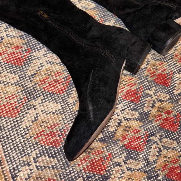 Suede Over The Knee Anthropologie Black Boot, sz 7 - Picture 6 of 7